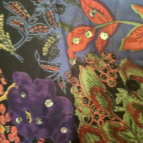 Rayon Sophisticated Ladies Tunic/Blouse by detail works. Rich jewel print size18 - Picture 12 of 15